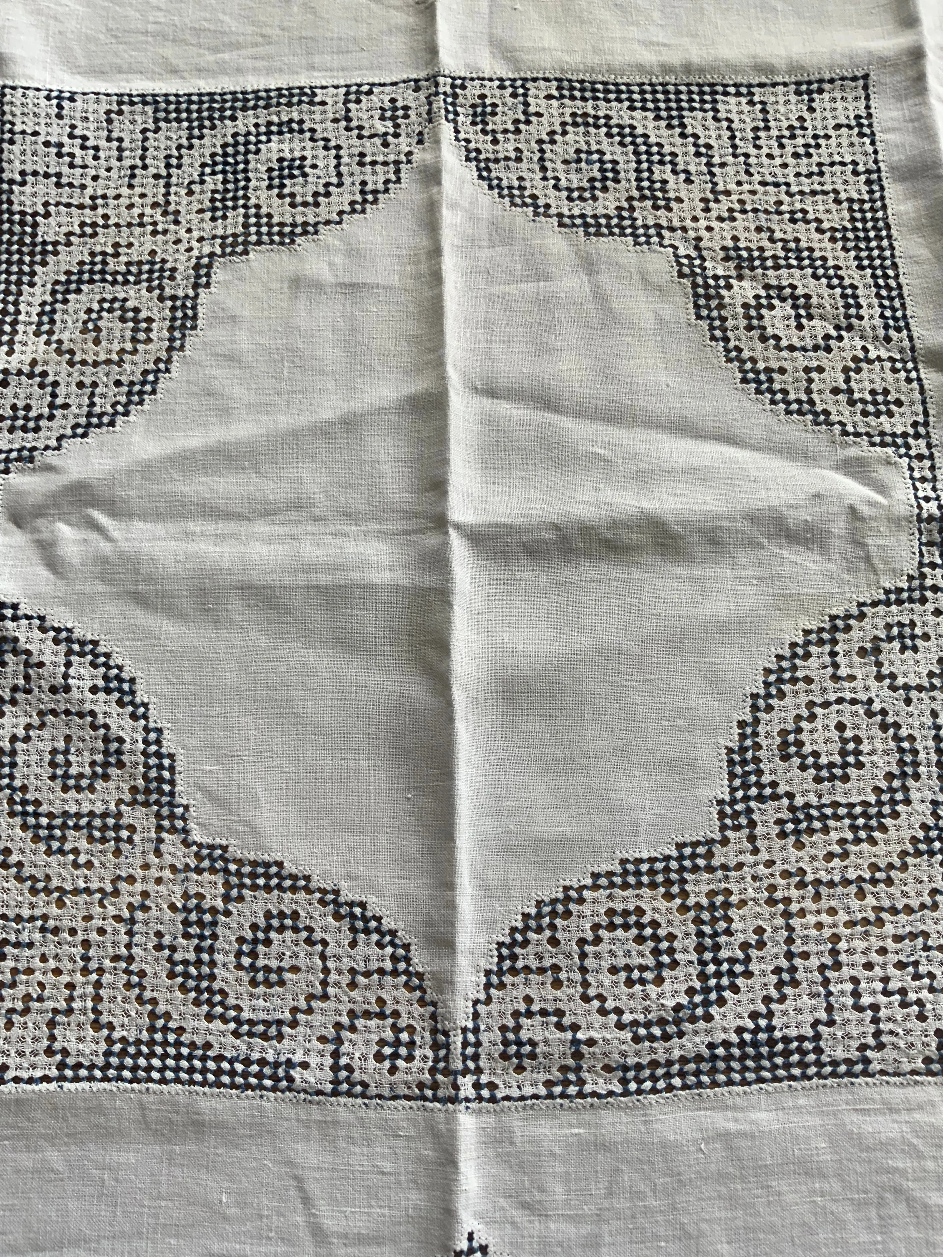 Edwardian Embroidered Tablecloth - 1900