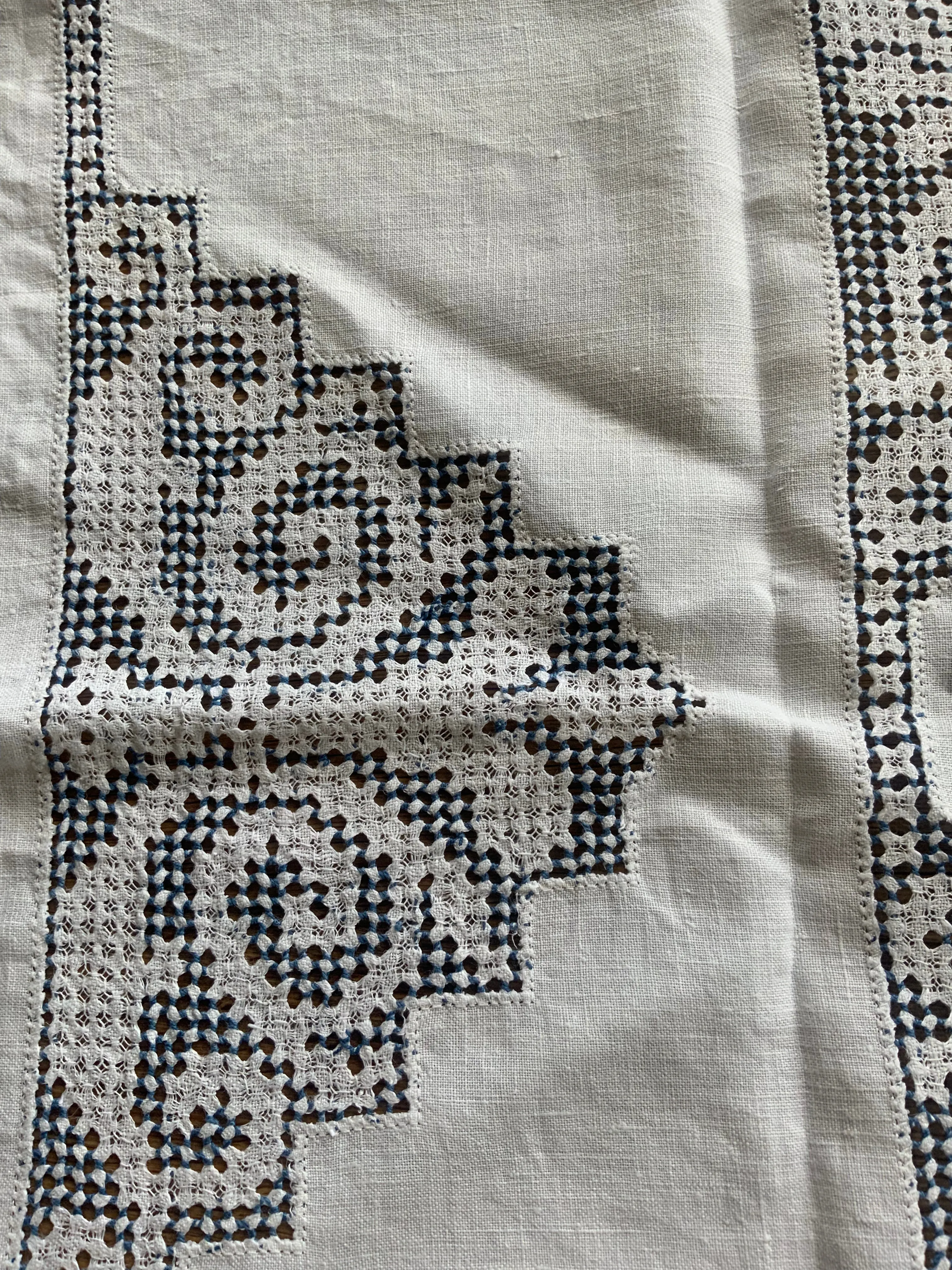 Edwardian Embroidered Tablecloth - 1900