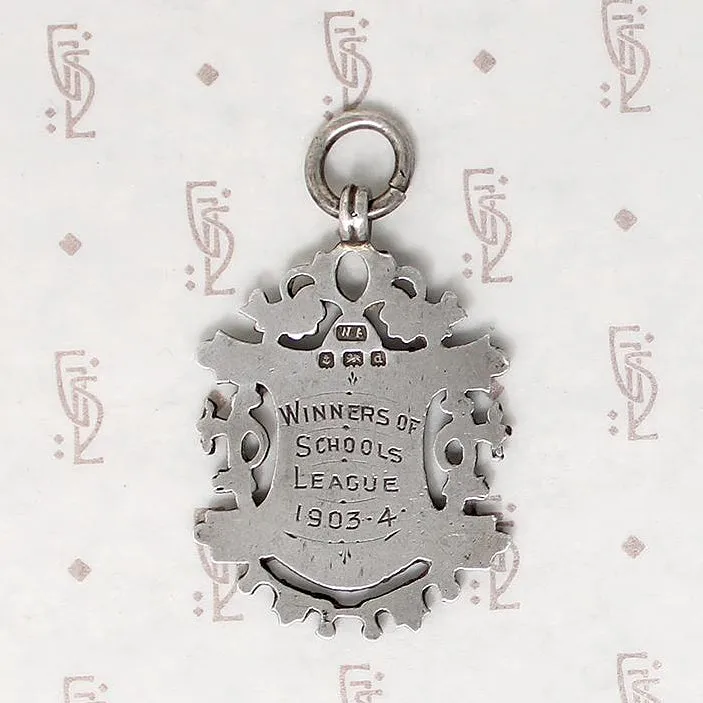 Edwardian English "Winners of Schools League" Sterling Fob