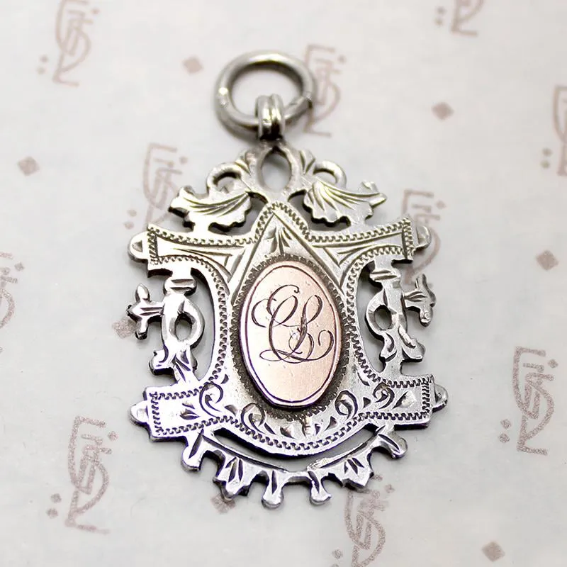 Edwardian English "Winners of Schools League" Sterling Fob