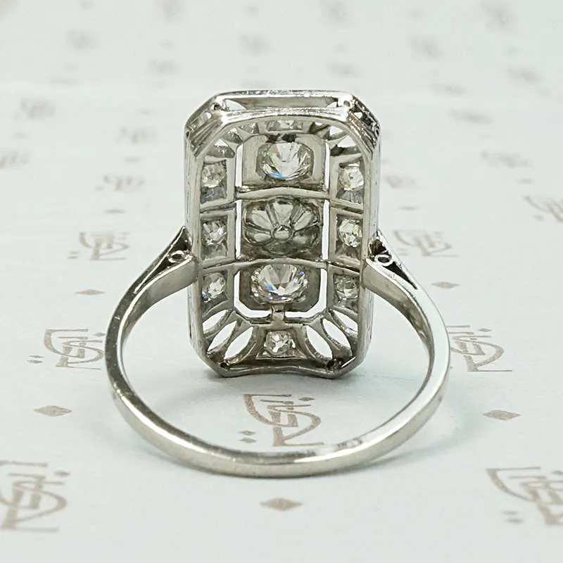 Edwardian Panel Diamond & Pearl Dream Ring