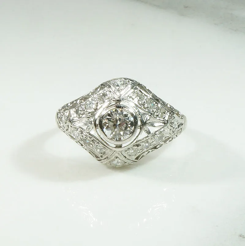 Edwardian Platinum Filigree Beauty