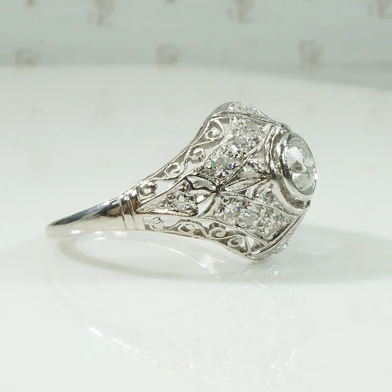 Edwardian Platinum Filigree Beauty