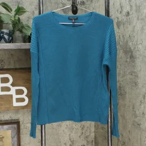 Eileen Fisher Womens Wool Sweater Jasper Blue Petite Medium