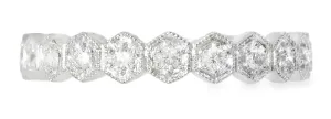 Elegant 18K White Gold Diamond Eternity Wedding Band Ring