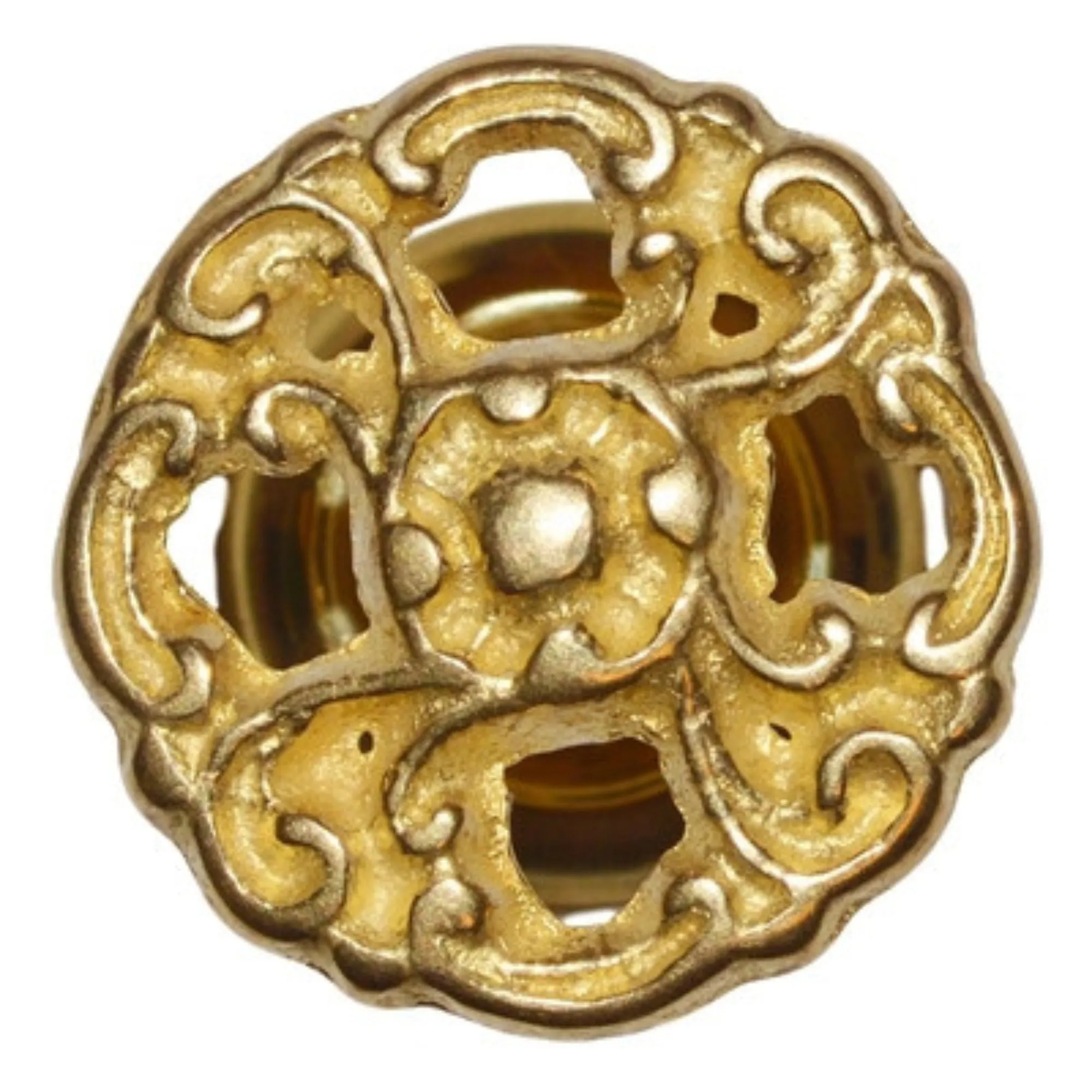 Elegant Brass Victorian Knob with Finishing Washer for Antique Furniture Restoration