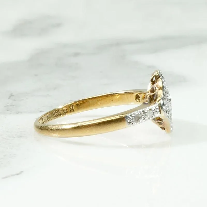 Elegant Platinum & 18ct Diamond Cluster Ring