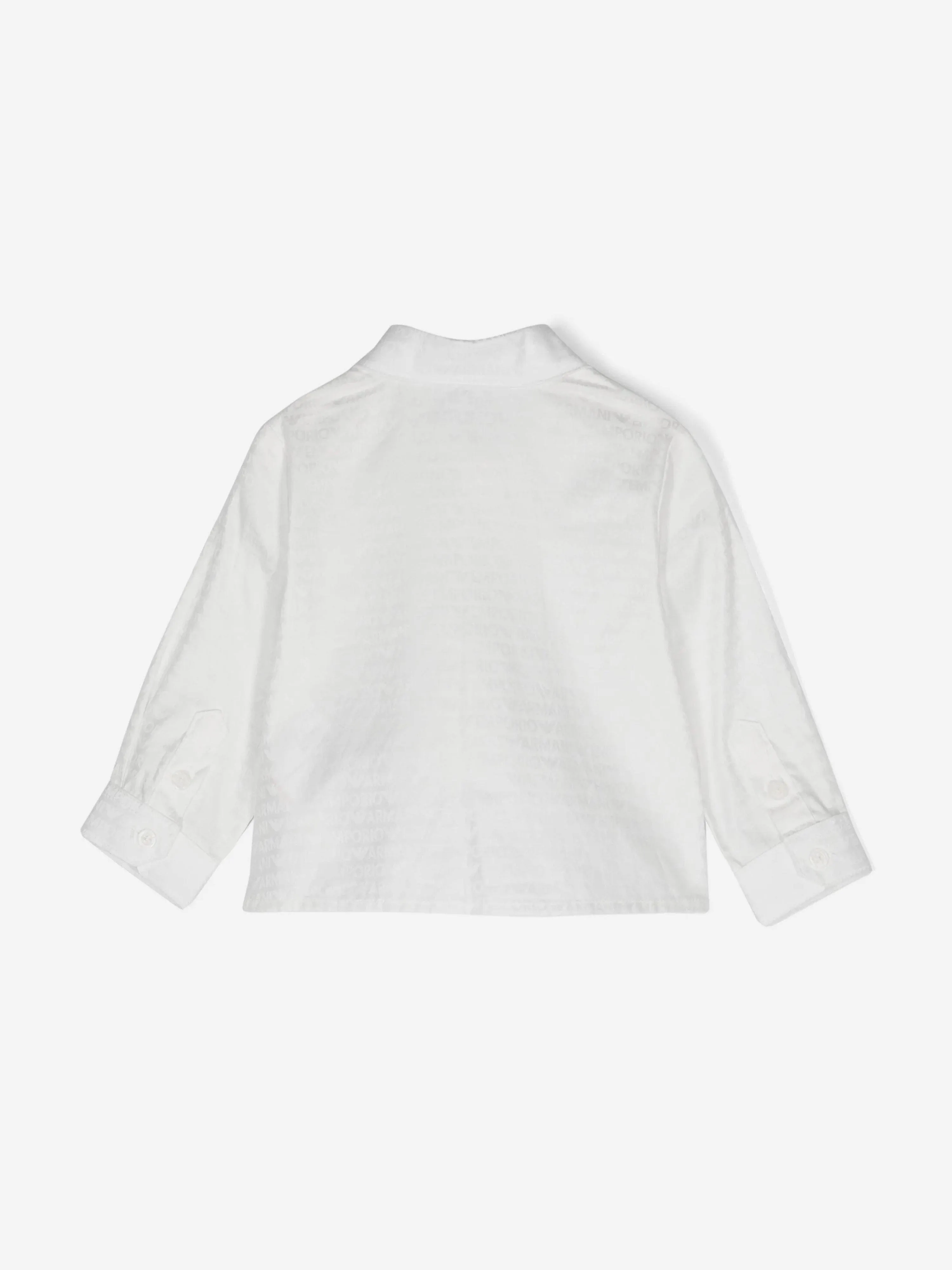Emporio Armani Baby Boys Logo Shirt in Ivory