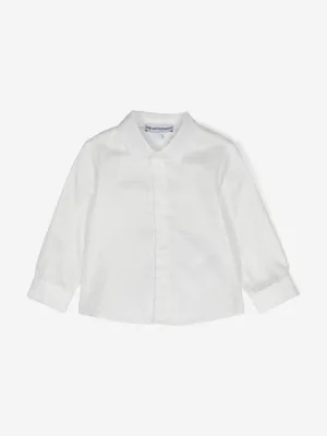 Emporio Armani Baby Boys Logo Shirt in Ivory