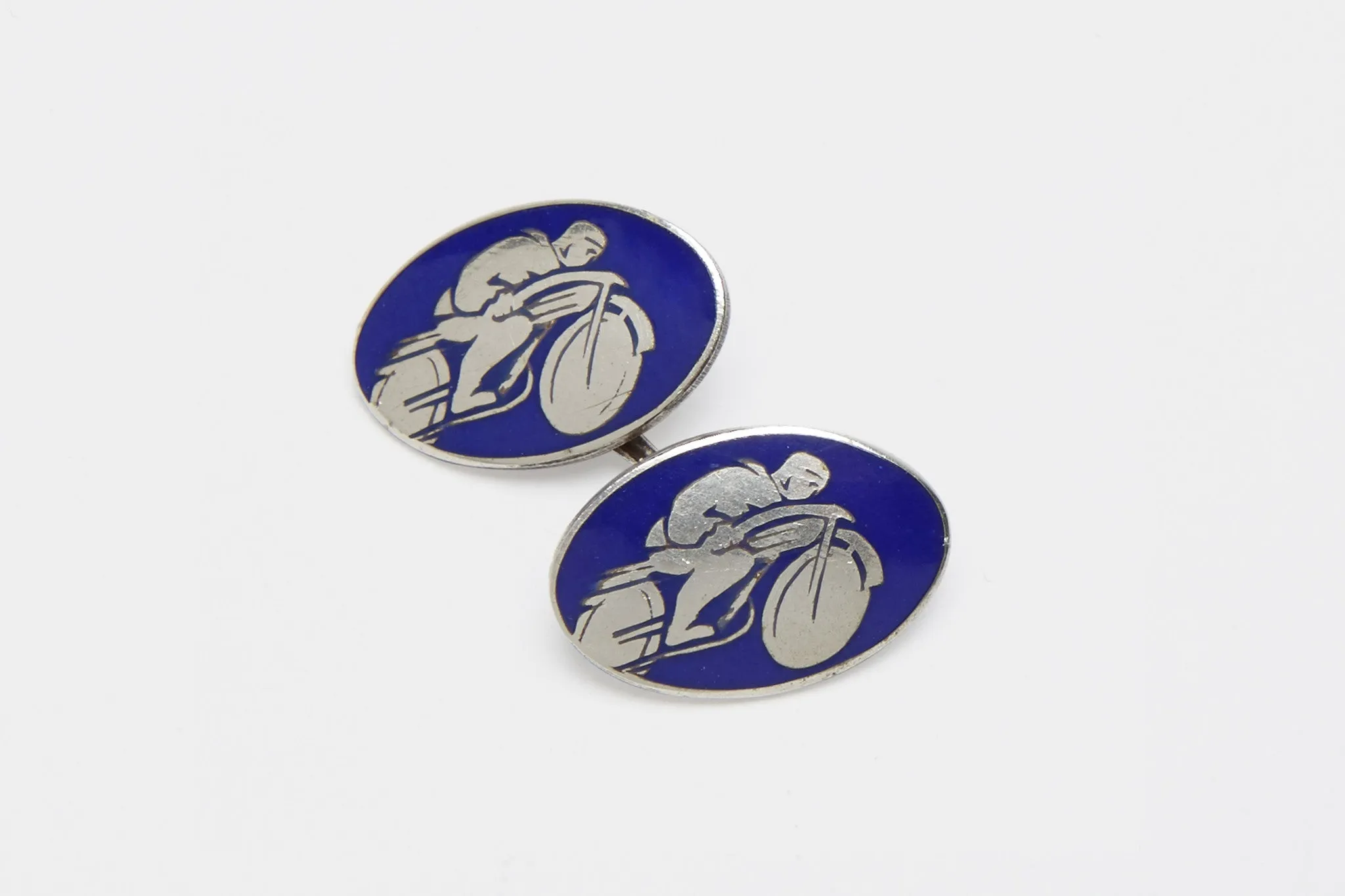 Enamel Motorbike Cufflinks