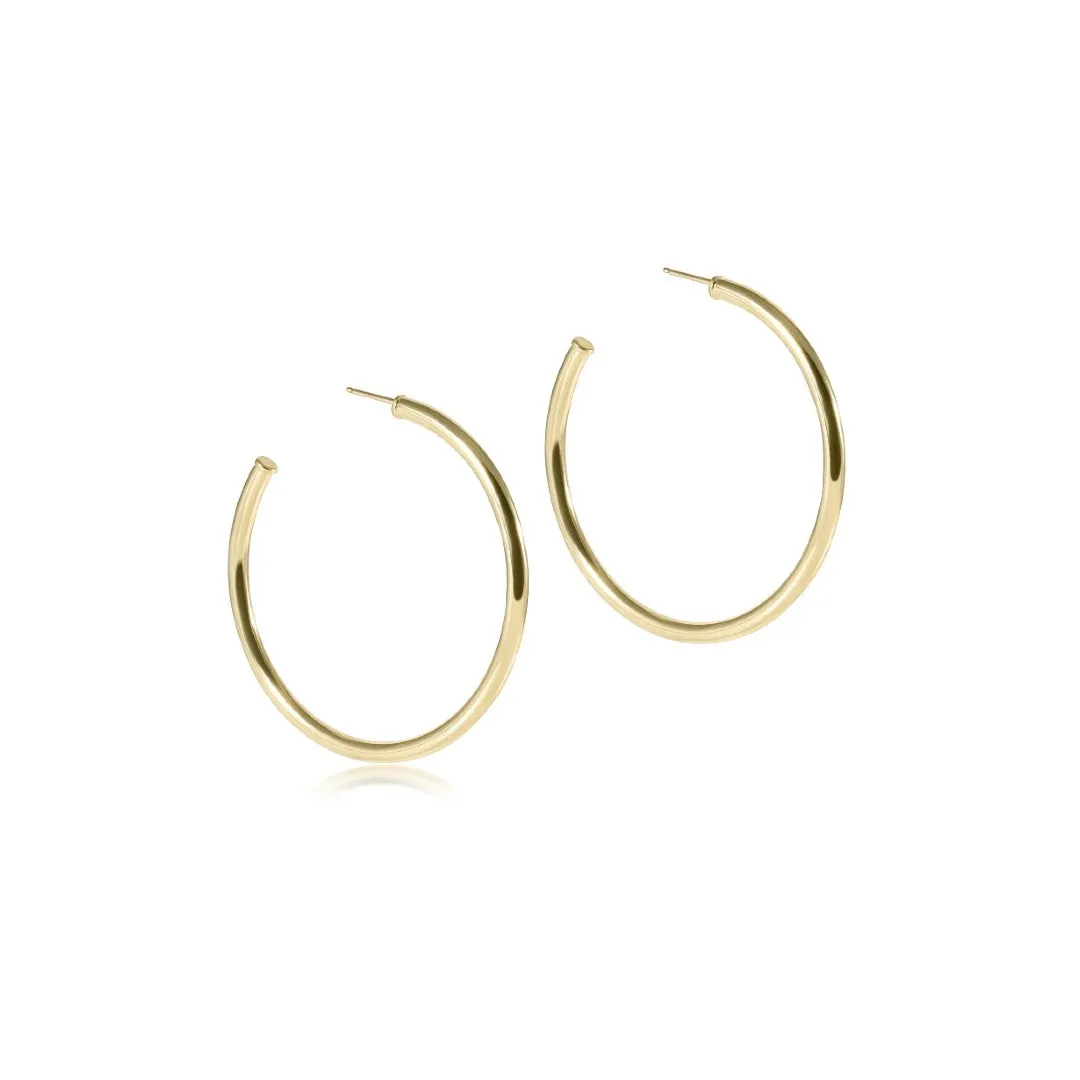 enewton Round Gold 2" Post Hoops