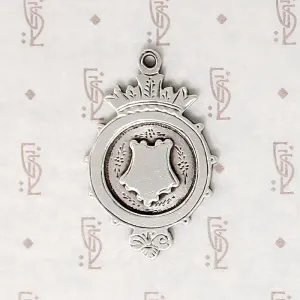 English Sterling Silver Medal with Crown & Shield