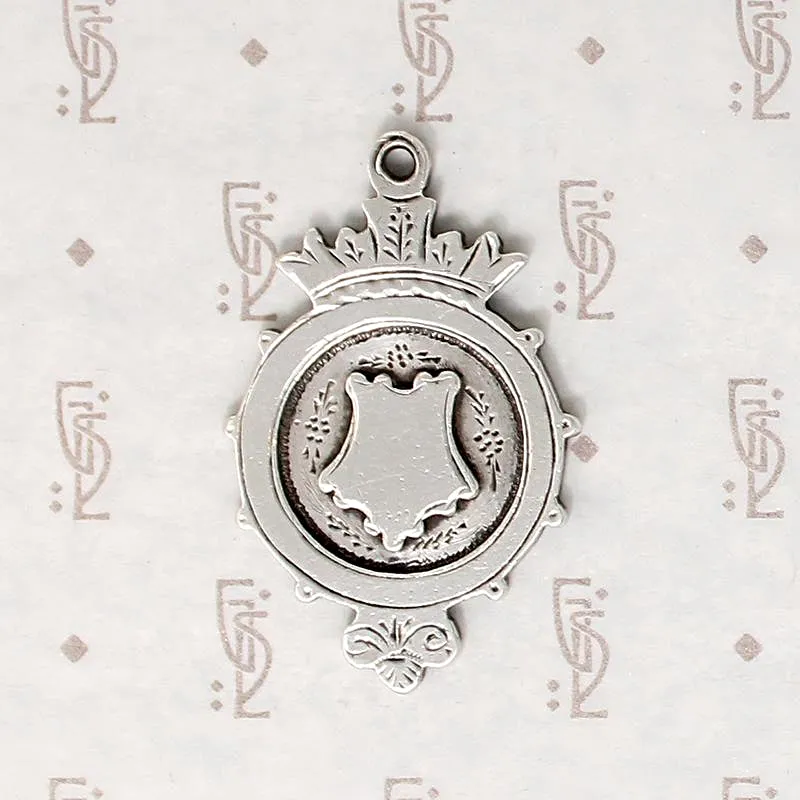English Sterling Silver Medal with Crown & Shield
