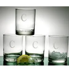 Engraved Rocks Glasses (Highball) Set of 4