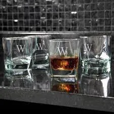 Engraved Rocks Glasses (Highball) Set of 4