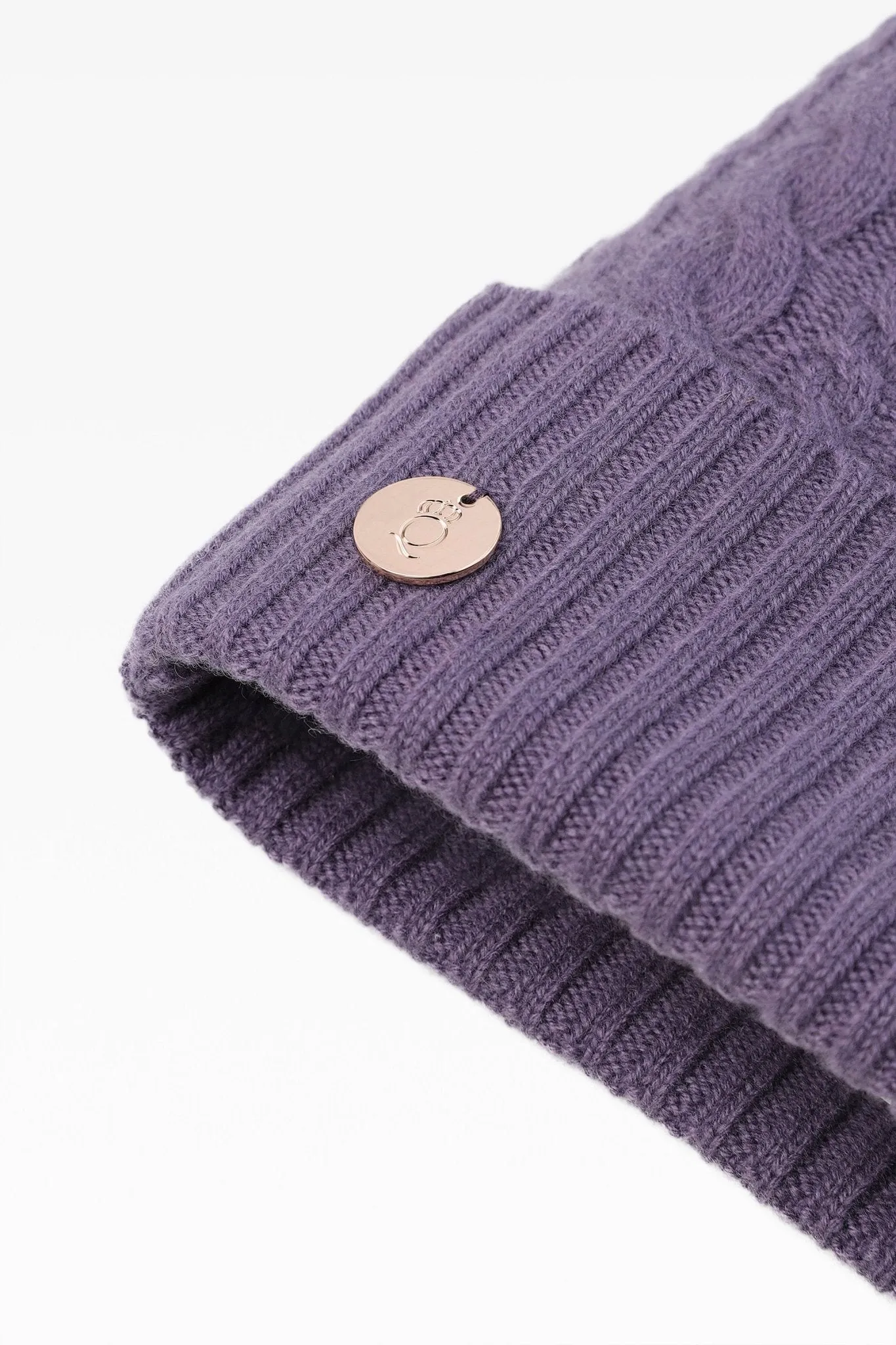 Eve Cable Pom Pom Hat - Faux Fur