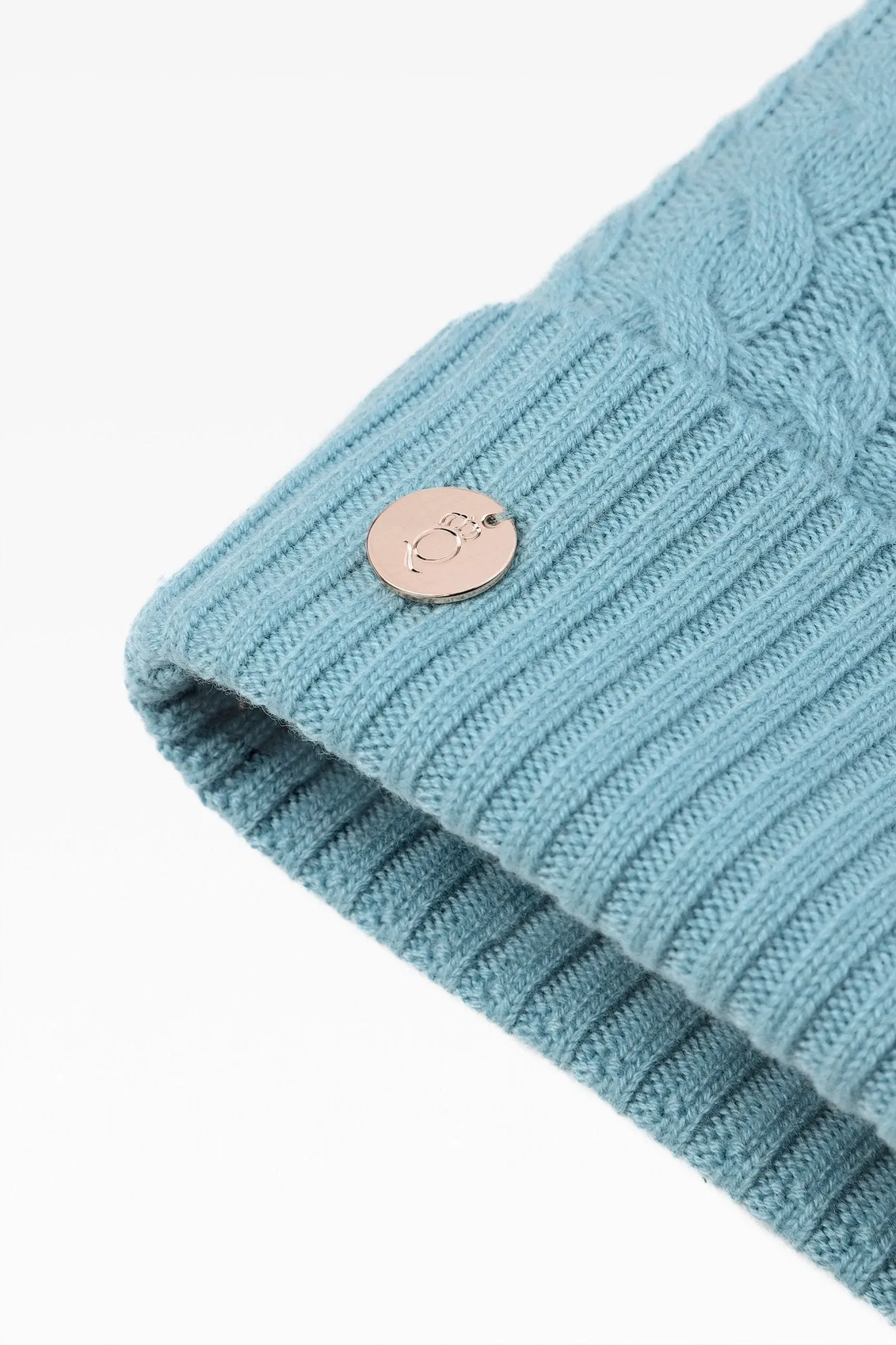Eve Cable Pom Pom Hat - Faux Fur