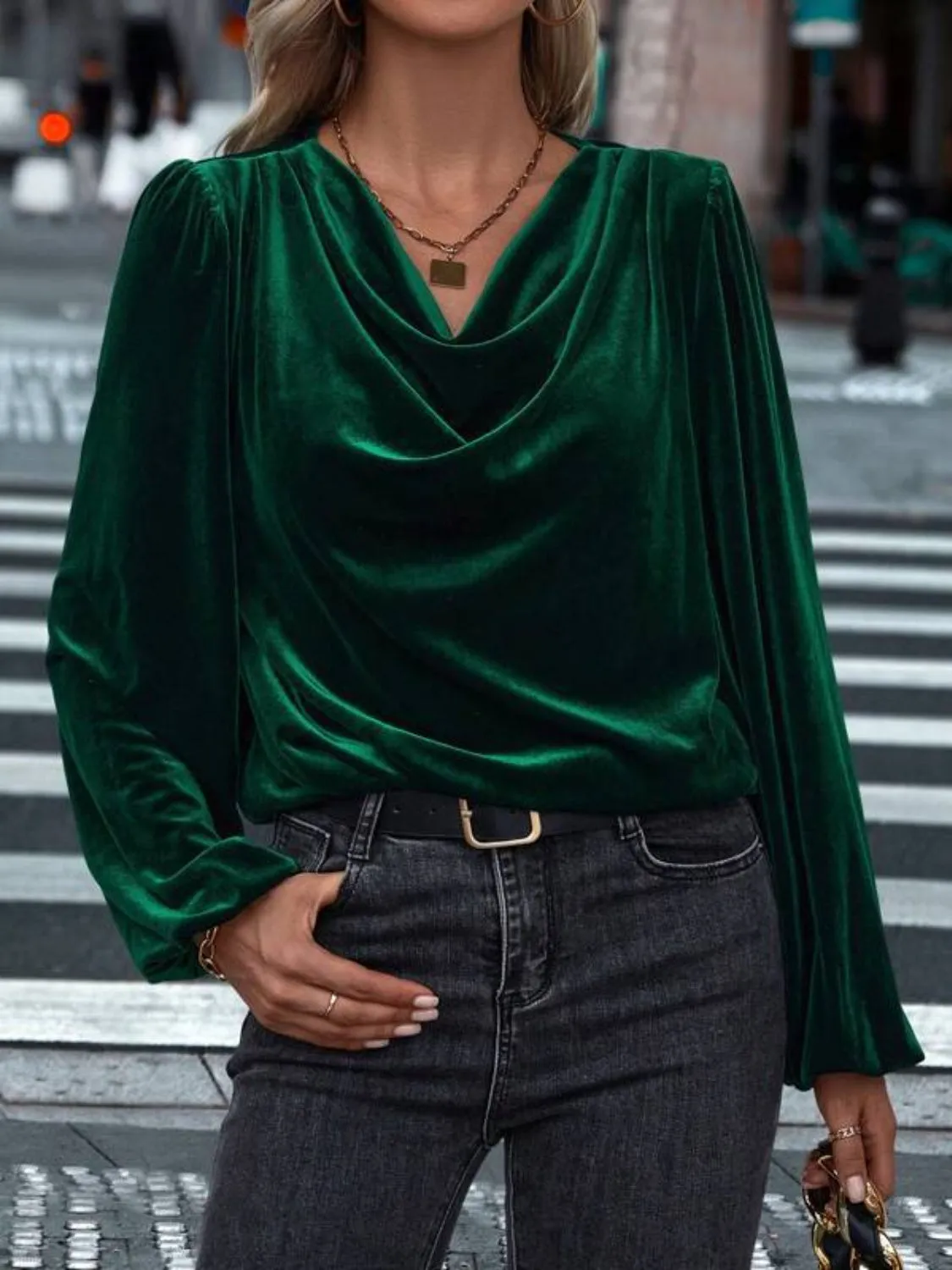 Eve Cowl Neck Long Sleeve Top