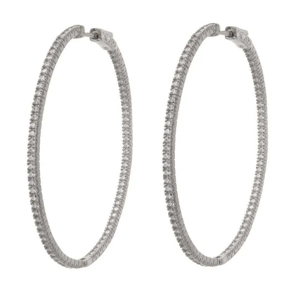 EXTRA LARGE OVAL HOOPS, BR STERLING SILVER