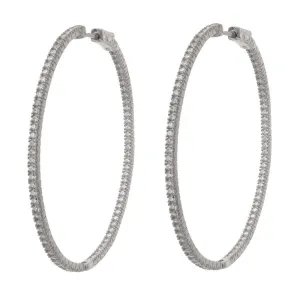 EXTRA LARGE OVAL HOOPS, BR STERLING SILVER