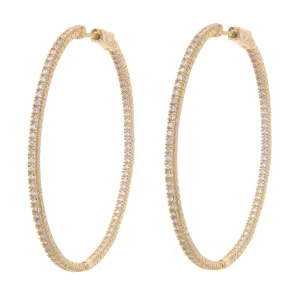 EXTRA LARGE OVAL HOOPS, GOLD