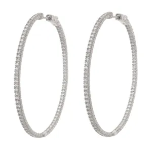 EXTRA LARGE OVAL HOOPS, SILVER