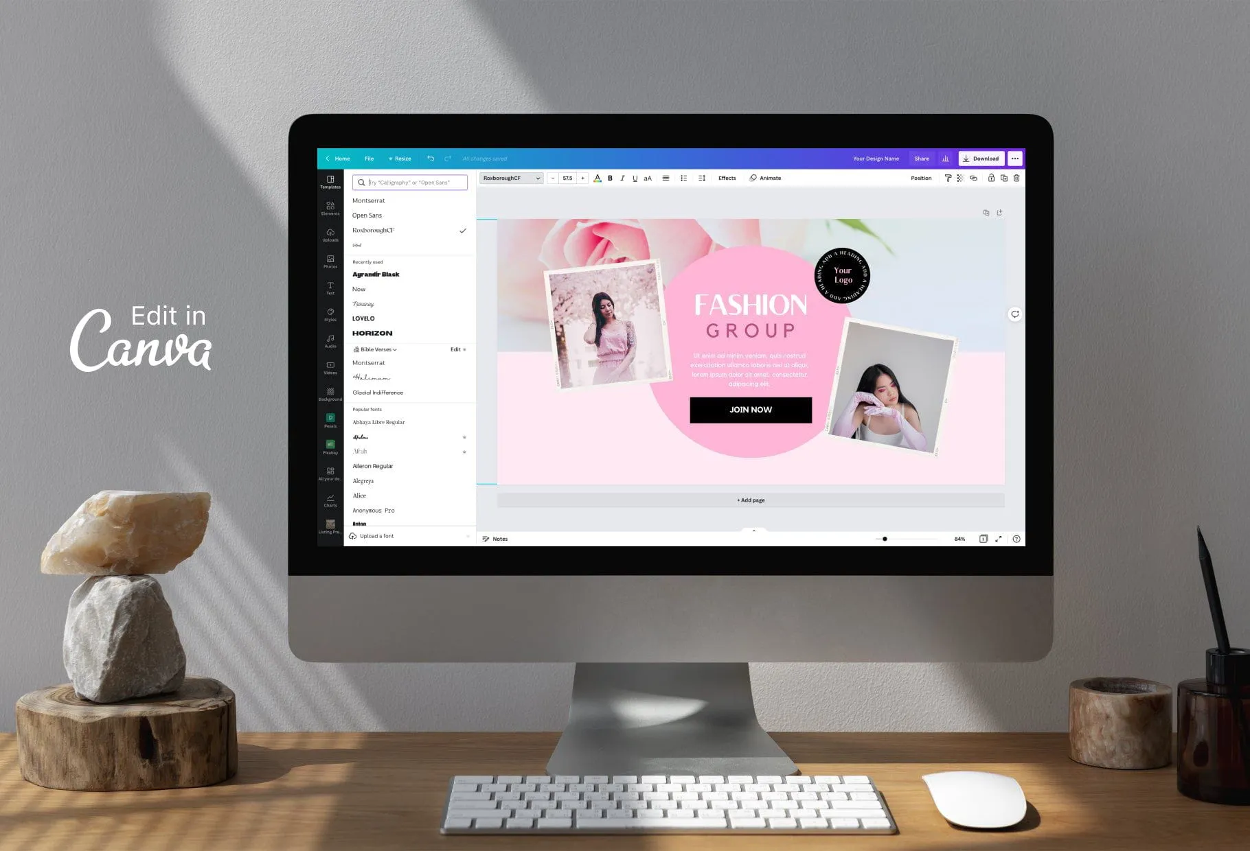 Facebook Group Banner Lotus Canva Templates