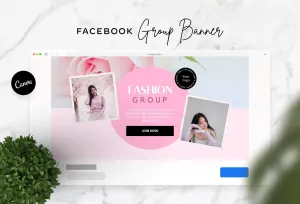 Facebook Group Banner Lotus Canva Templates