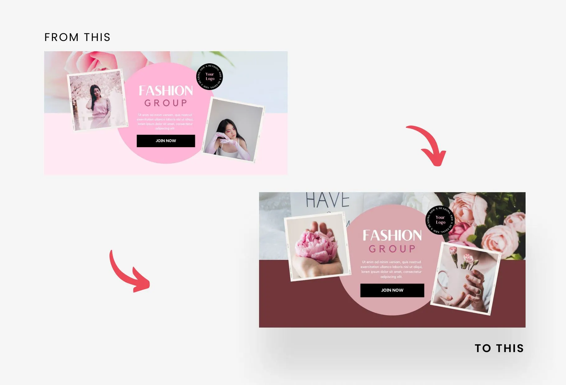 Facebook Group Banner Lotus Canva Templates