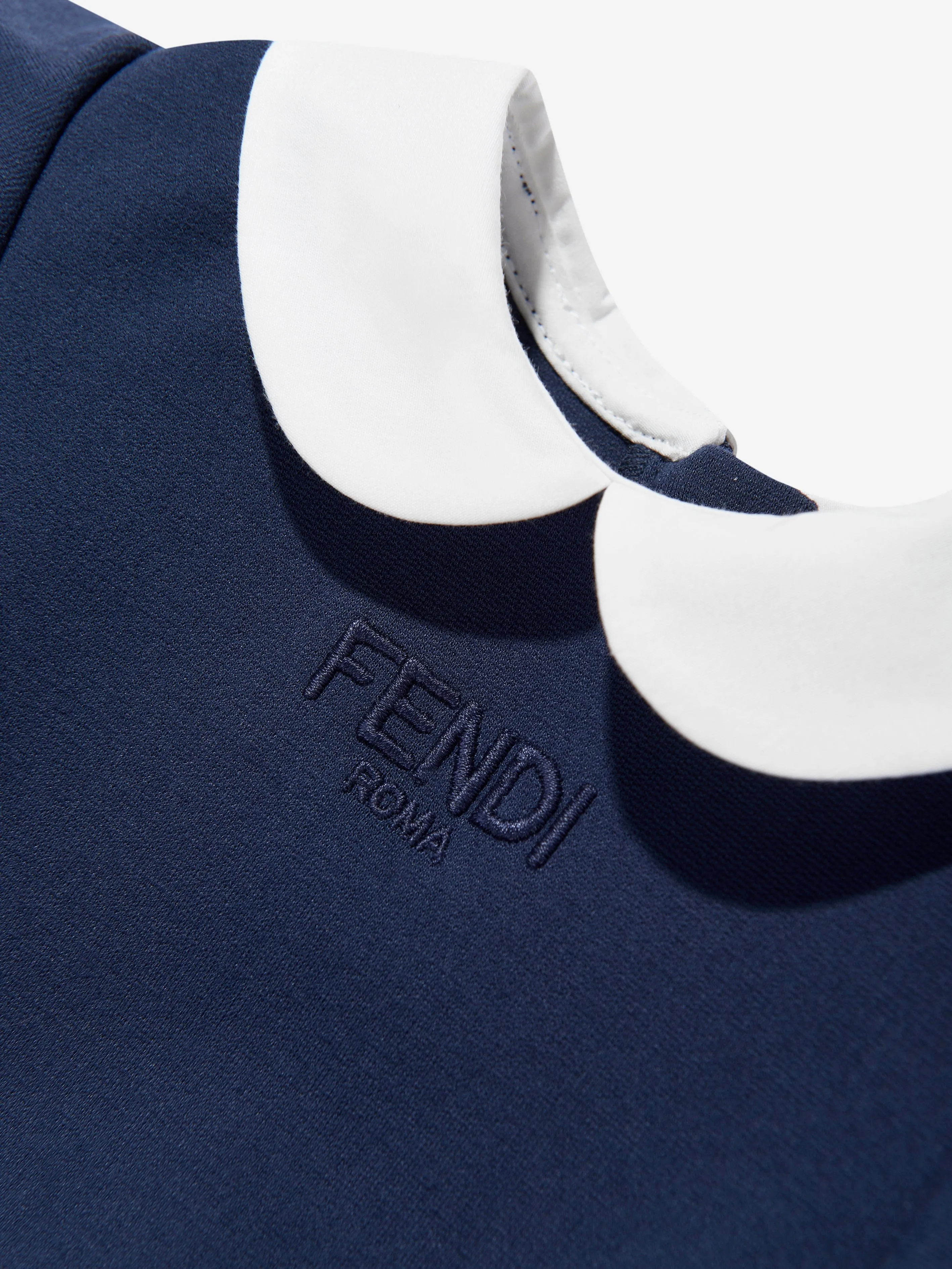 Fendi Baby Girls Punto Milano Dress in Navy