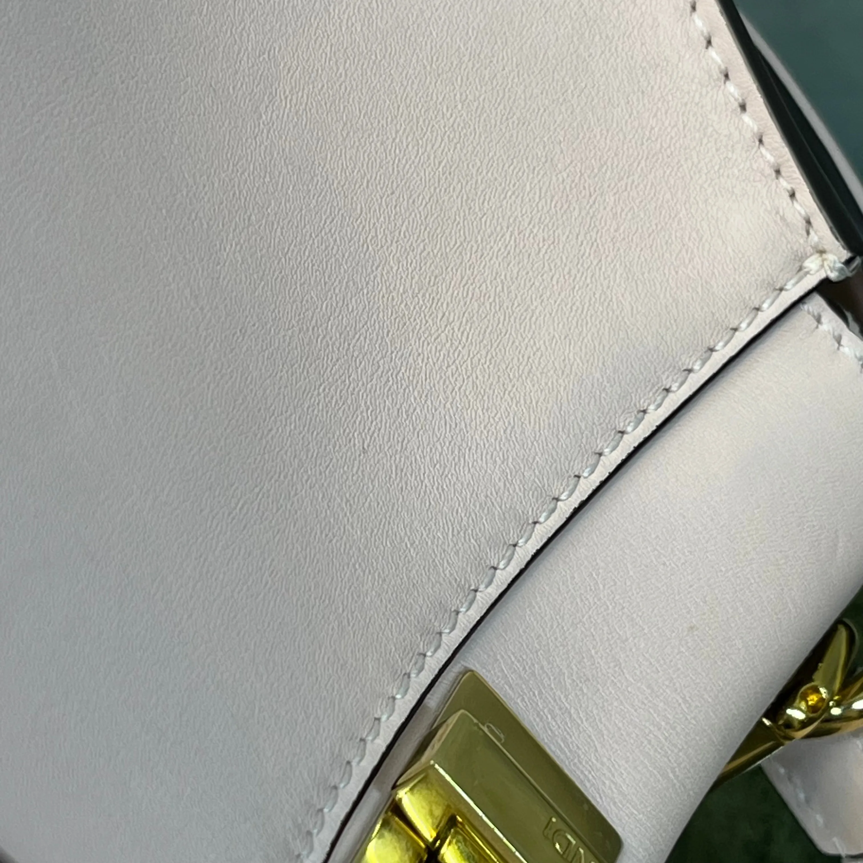 FENDI Peekaboo Mini Pink Calfskin Leather Peekaboo Top Handle Bag