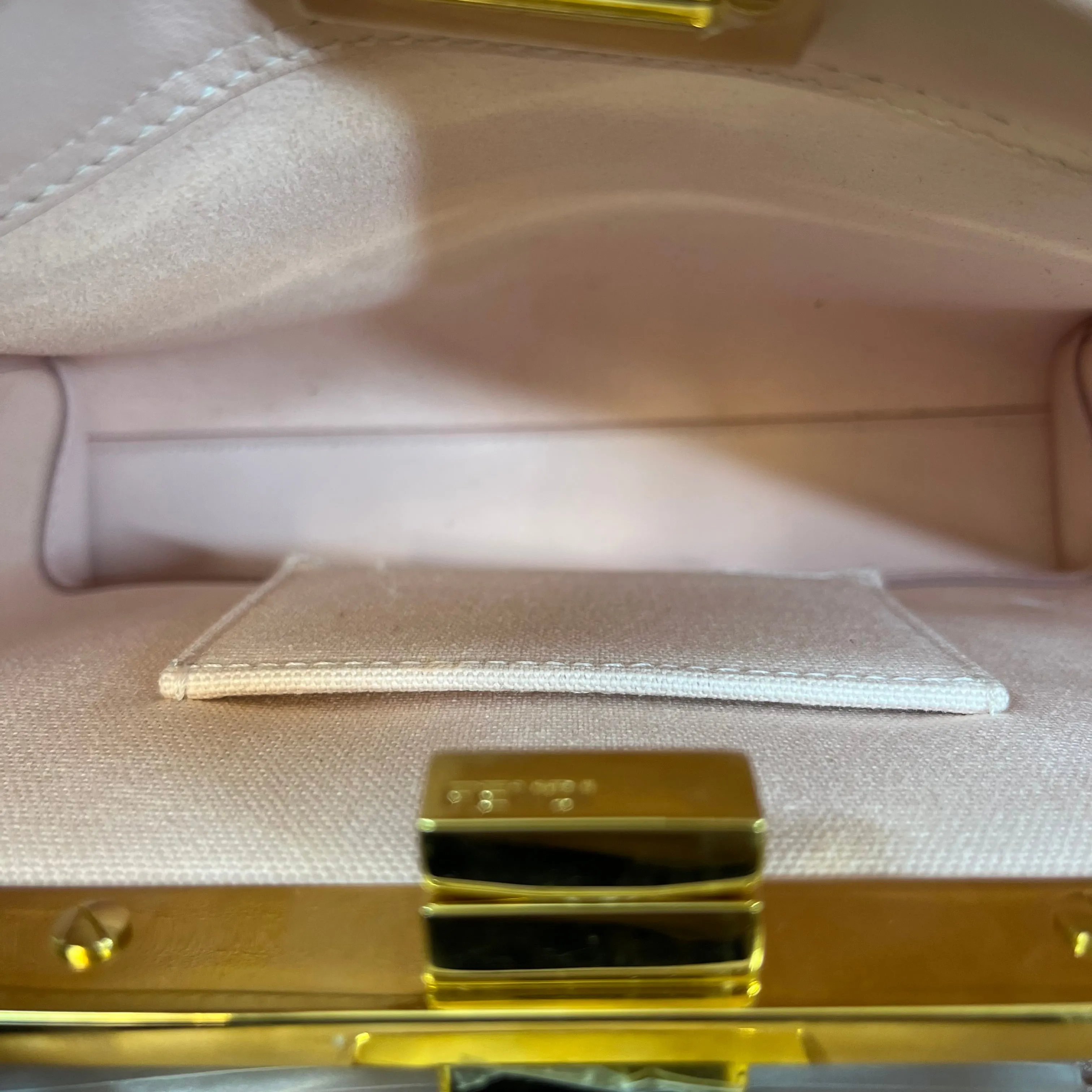 FENDI Peekaboo Mini Pink Calfskin Leather Peekaboo Top Handle Bag