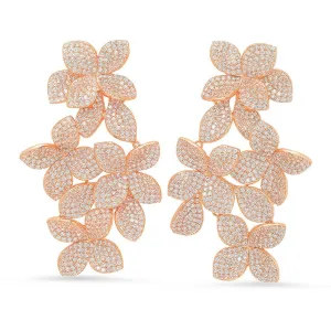 FIORE CASCADE EARRINGS, ROSE GOLD