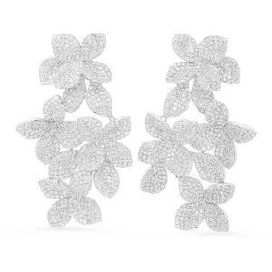 FIORE CASCADE EARRINGS, SILVER