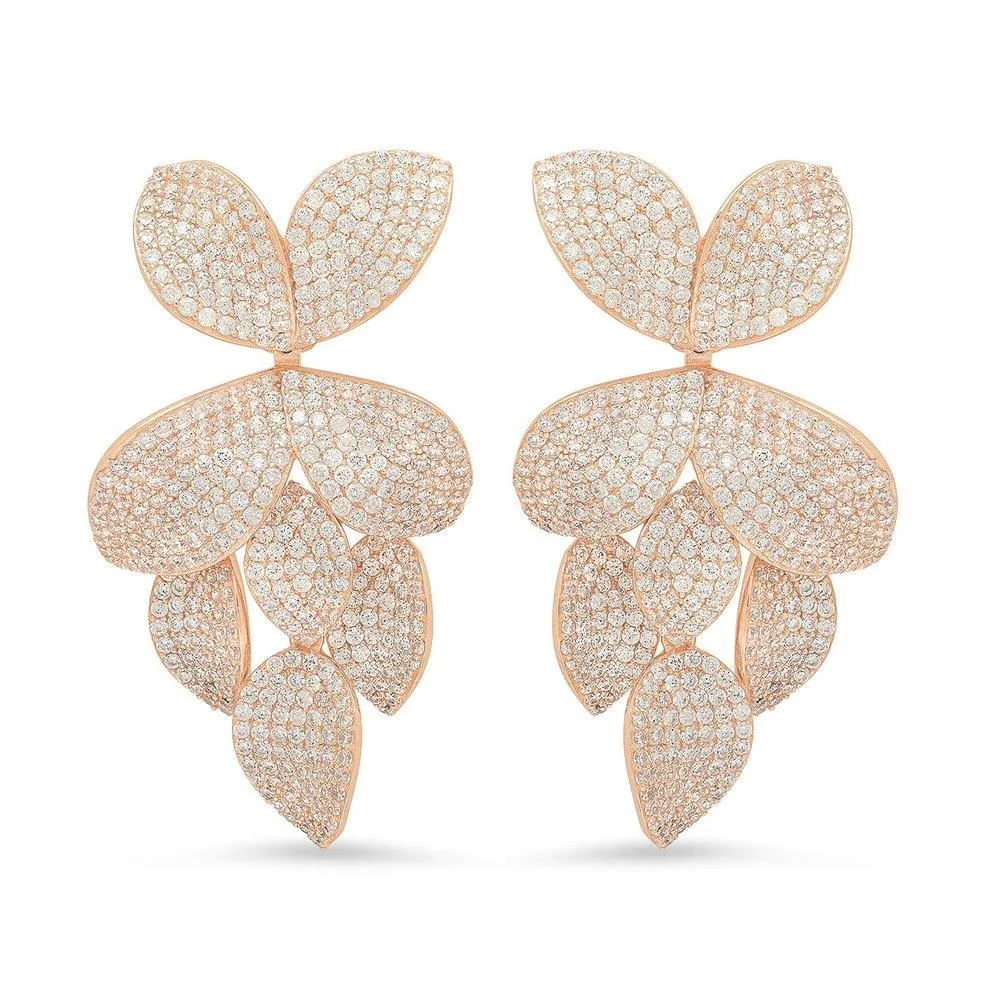 FIORE SWING EARRINGS, ROSE GOLD