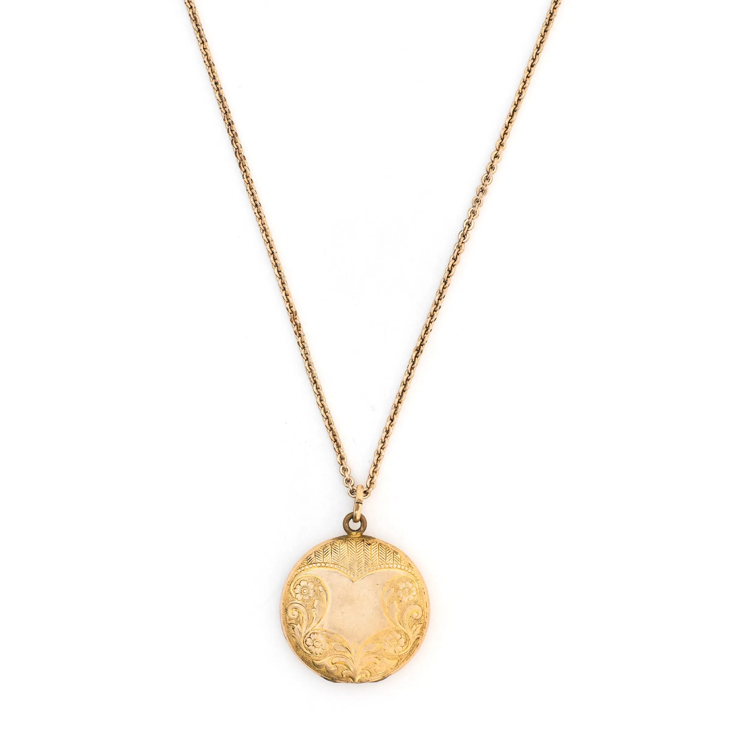 Floral Herringbone Locket