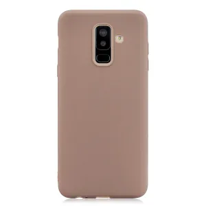 For Samsung A6 PLUS Lovely Candy Color Matte TPU Anti-scratch Non-slip Protective Cover Back Case 9