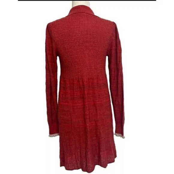 Free People | Anthropologie| Rain Or Shine Women’s Red Knit Mini Dress | Small