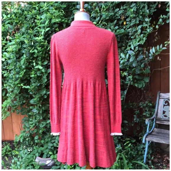 Free People | Anthropologie| Rain Or Shine Women’s Red Knit Mini Dress | Small