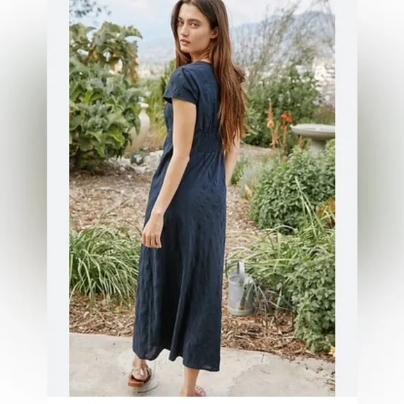 Free People Natalya Solid Midi Dress in Warm Up Red