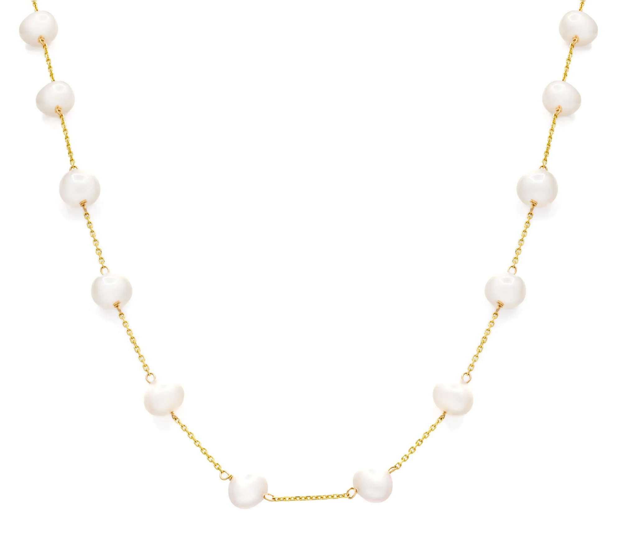 Freshwater Pearl Necklace 0.5" Spacing