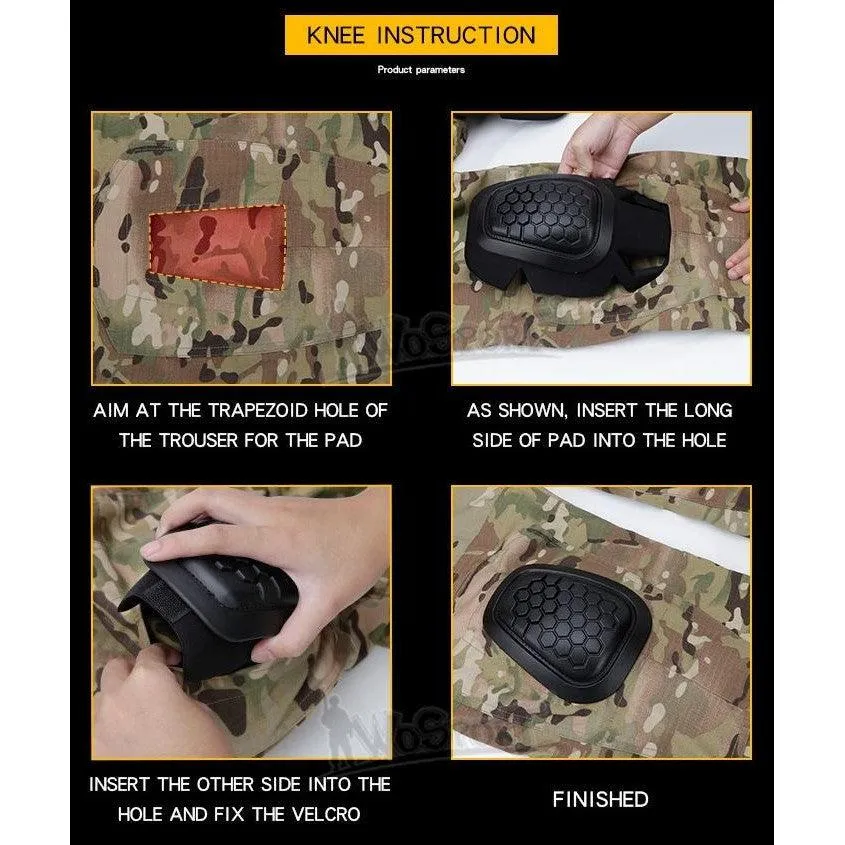 G4 Protective gear tactical Kneepads (without plastic)and  elbow pads set - Black