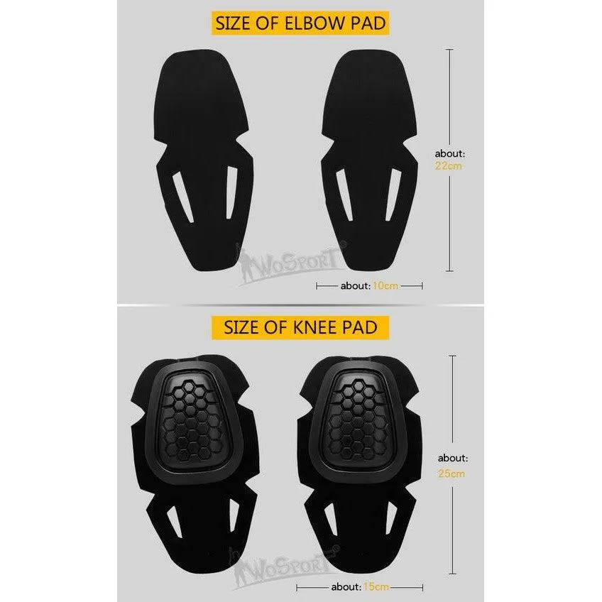 G4 Protective gear tactical Kneepads (without plastic)and  elbow pads set - Black