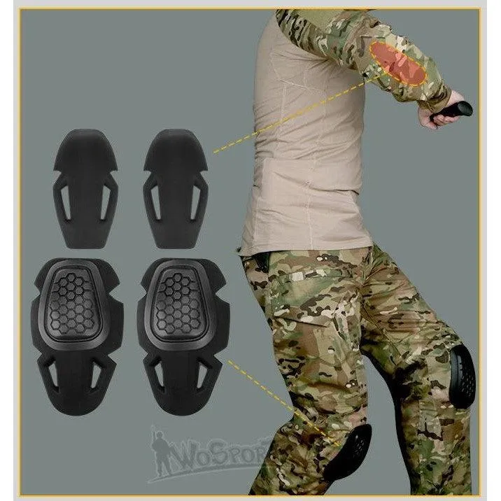 G4 Protective gear tactical Kneepads (without plastic)and  elbow pads set - Black