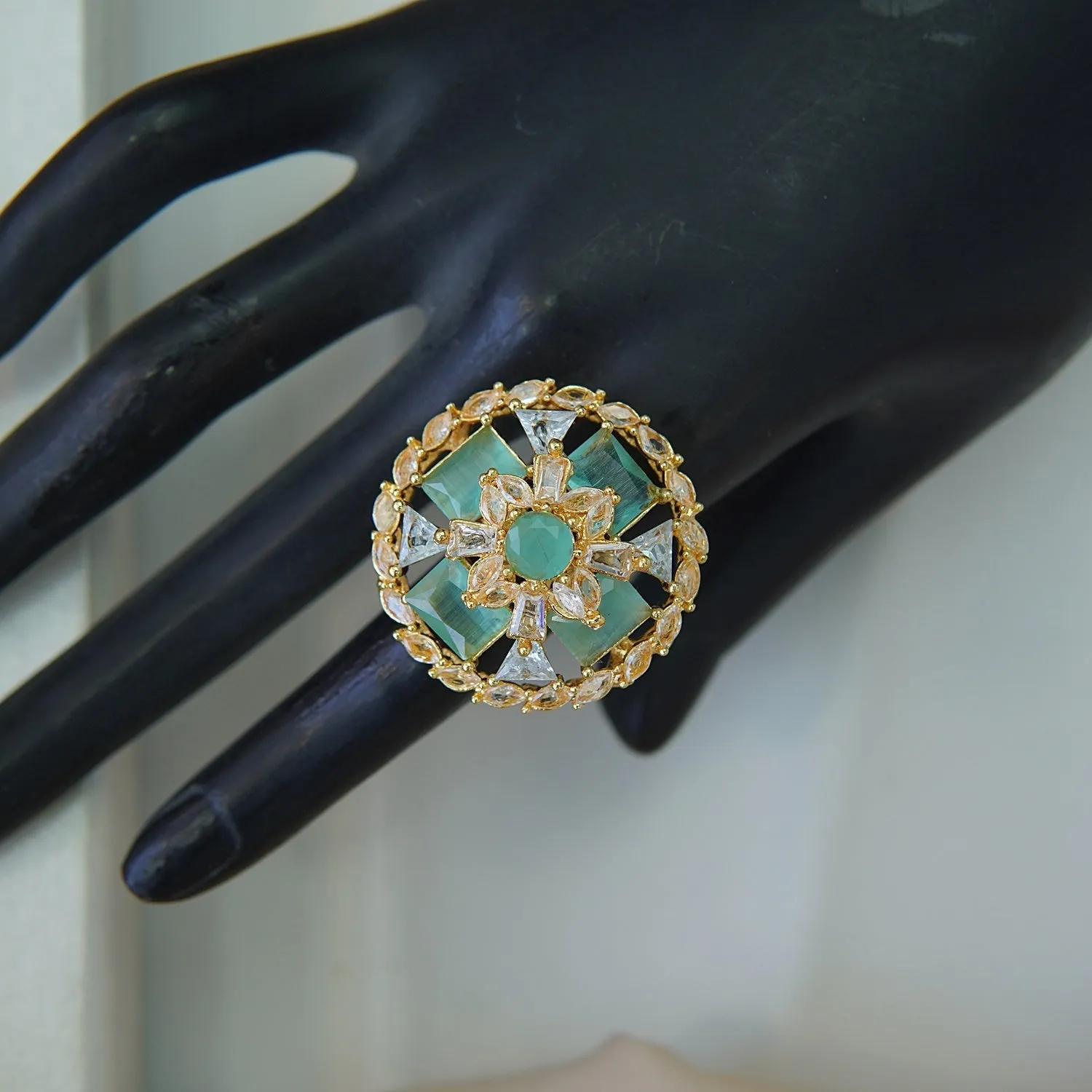 Gemstone Zirconia Doubleds Finger Ring