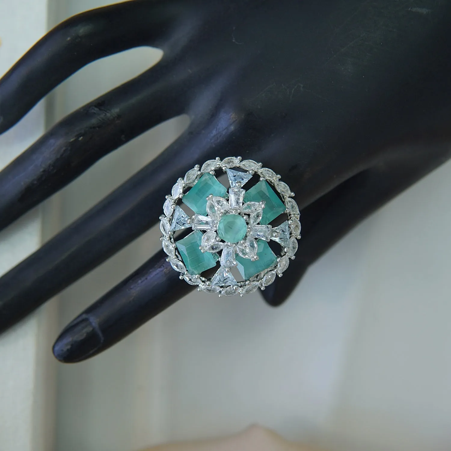 Gemstone Zirconia Doubleds Finger Ring