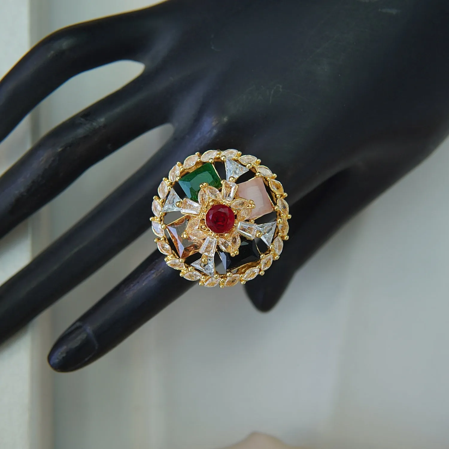 Gemstone Zirconia Doubleds Finger Ring
