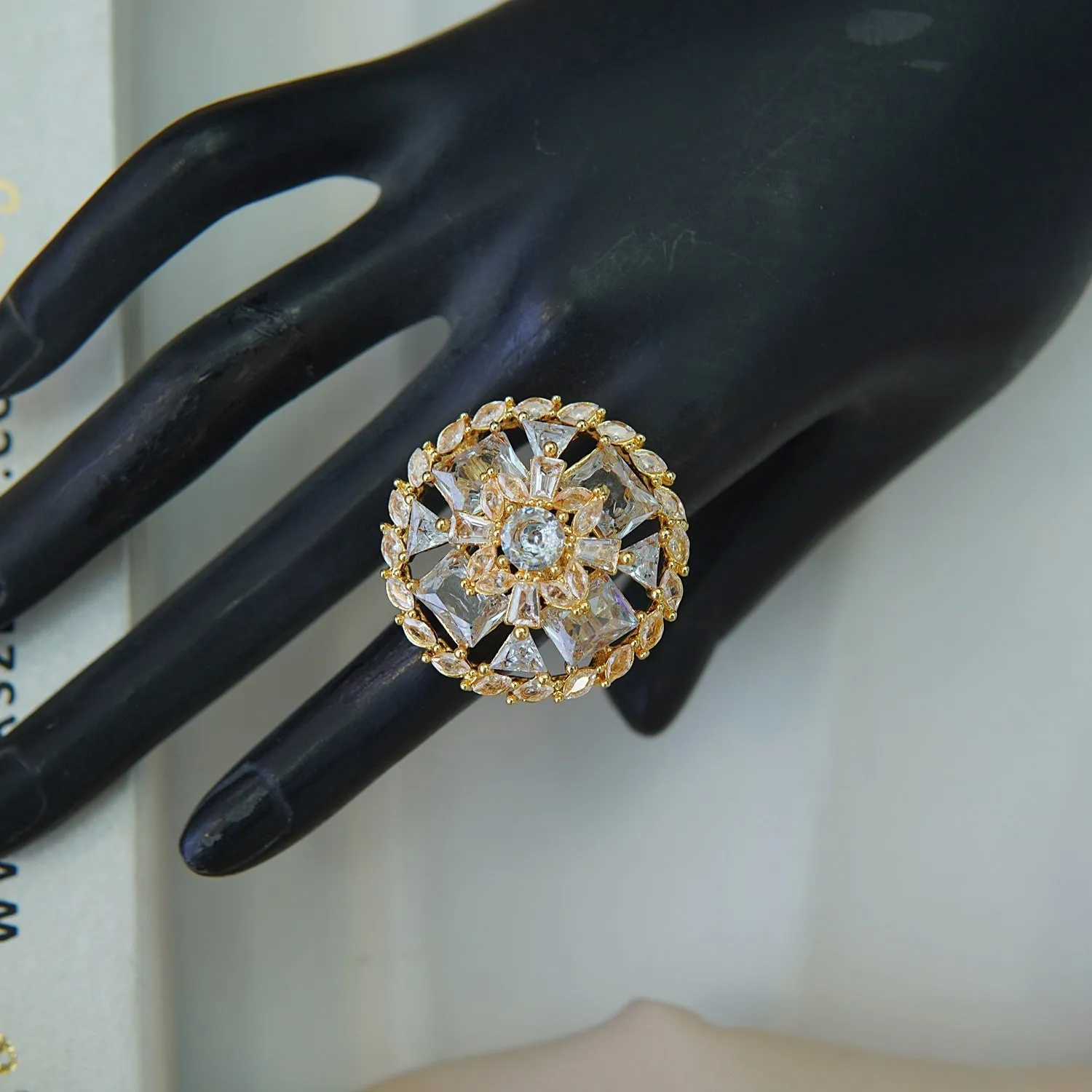 Gemstone Zirconia Doubleds Finger Ring