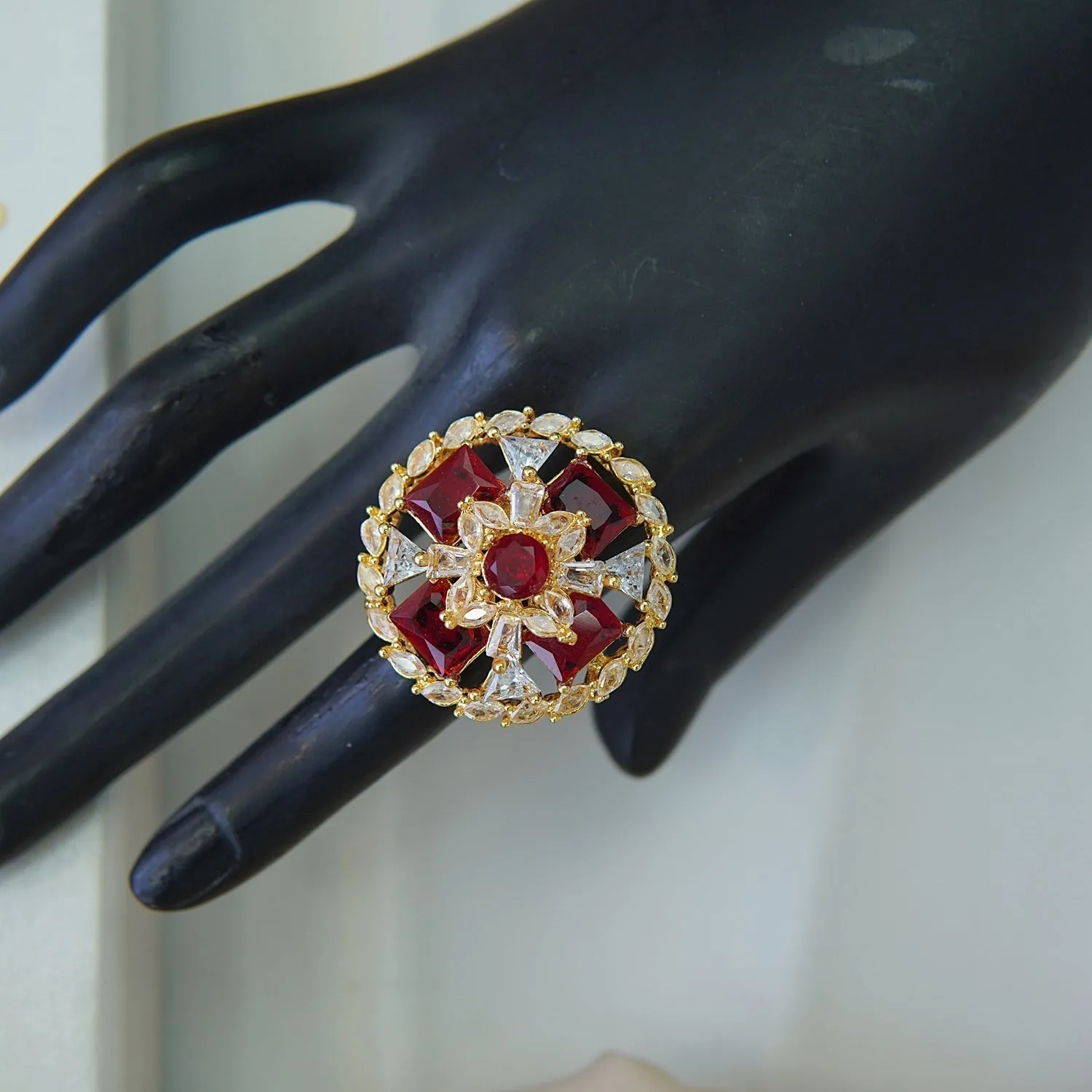 Gemstone Zirconia Doubleds Finger Ring