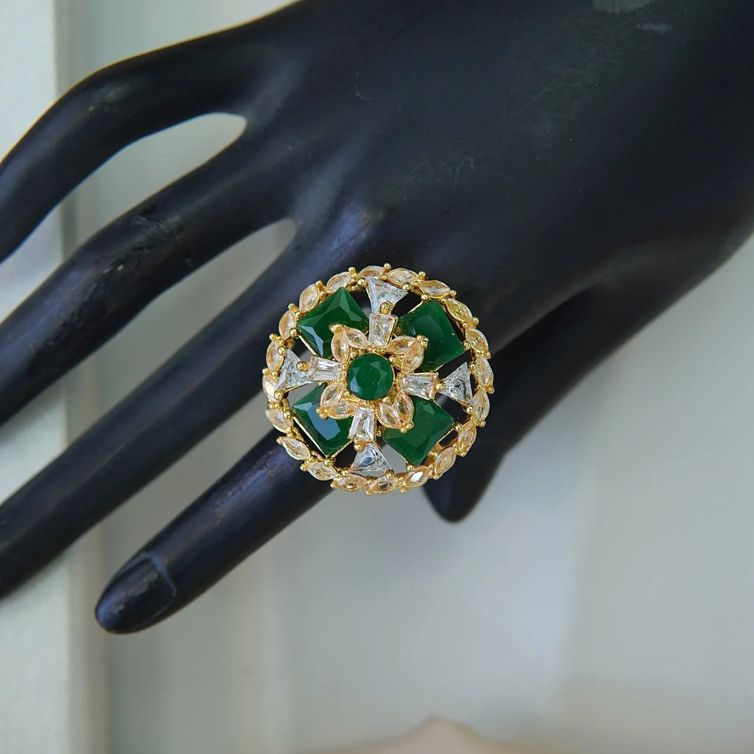 Gemstone Zirconia Doubleds Finger Ring